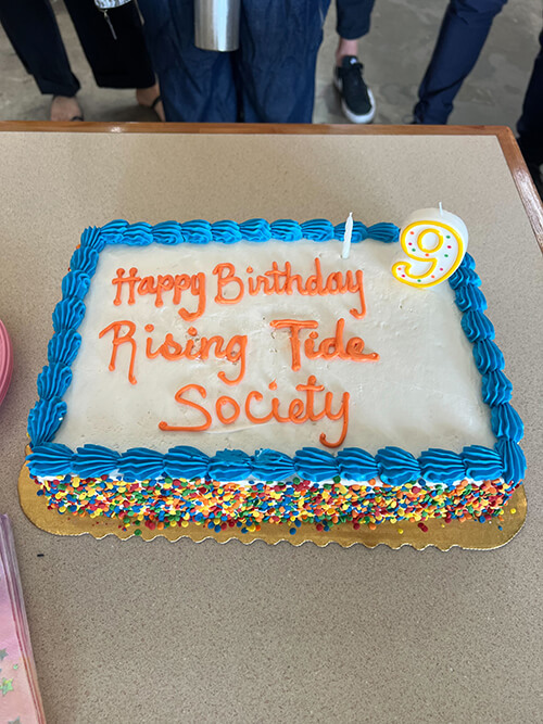 Happy Birthday Rising Tide Society birthday cake